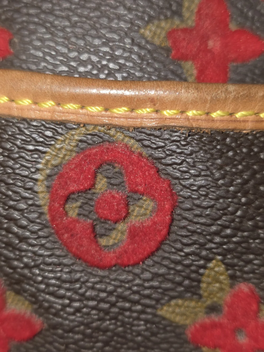 Limited Edition Louis Vuitton Rouge Monogram Tuffetage Deauville Cube Bag